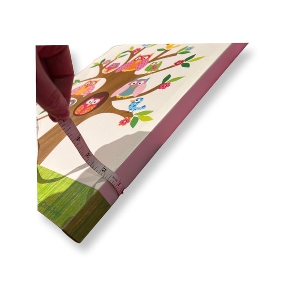 OWL picture kids baby bedroom decorations pink and blue owls and squirrel tree - Picture 8 of 10